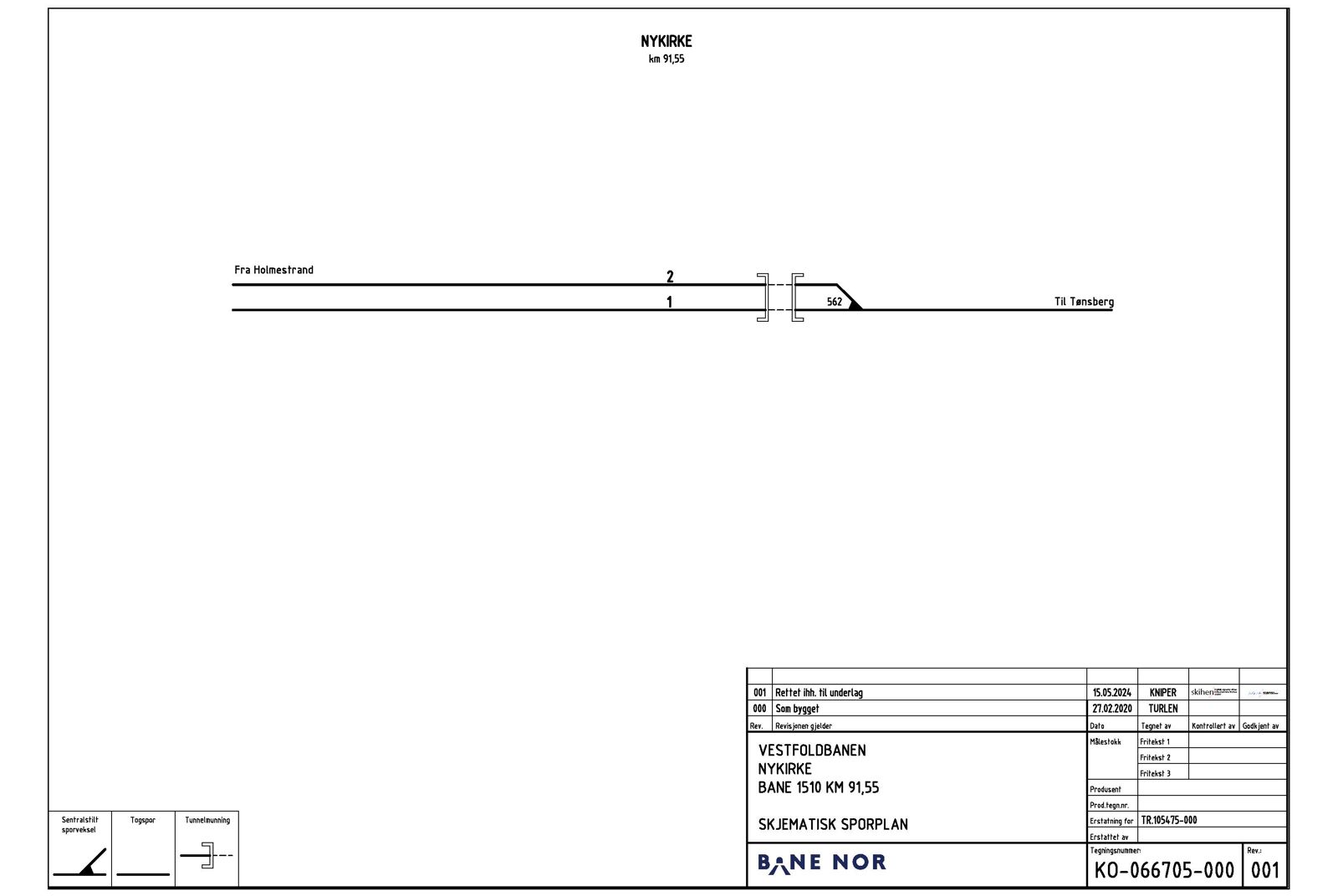 Track plan Nykirke station