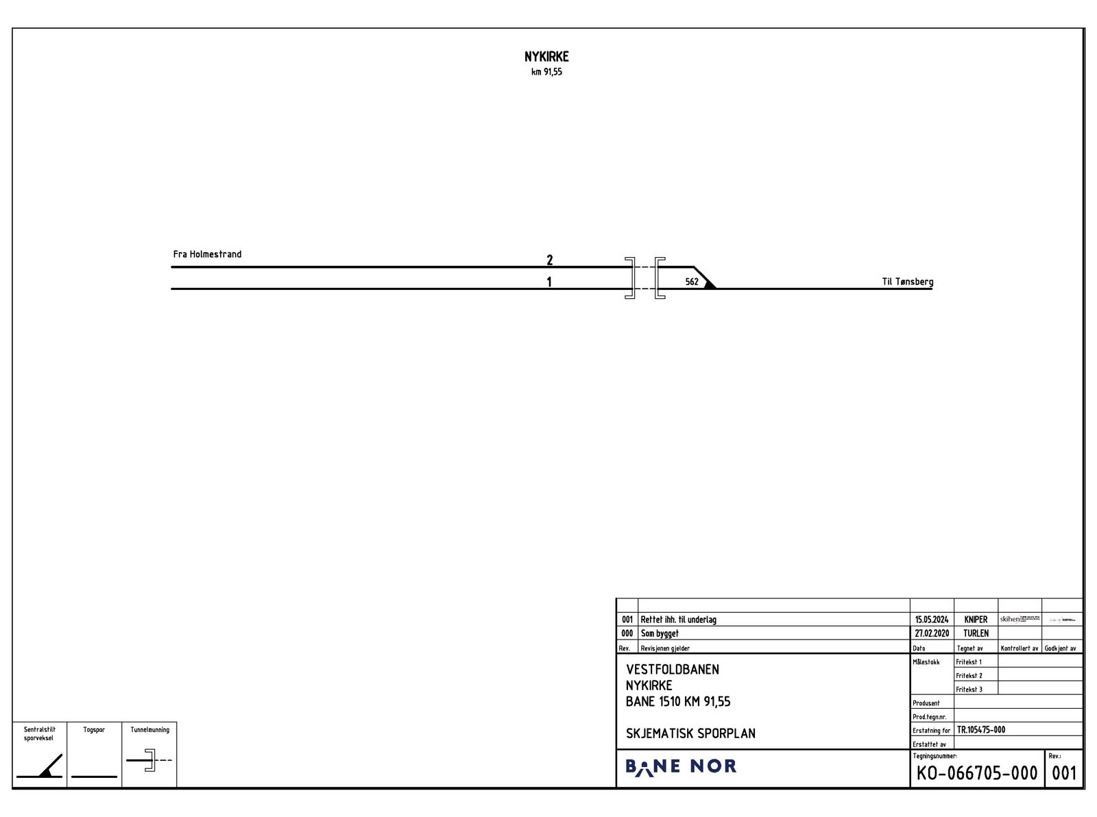 Track plan Nykirke station