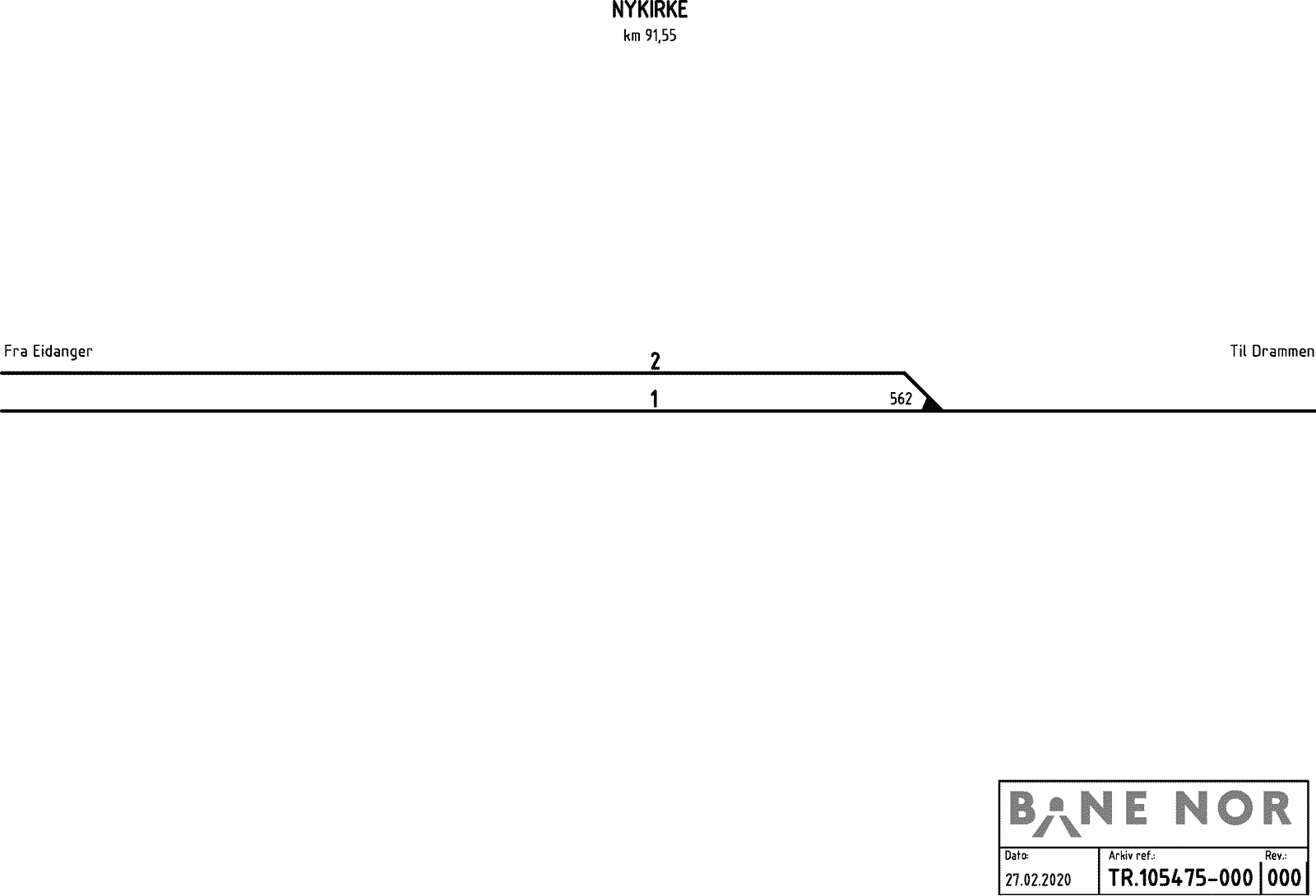 Track plan Nykirke station