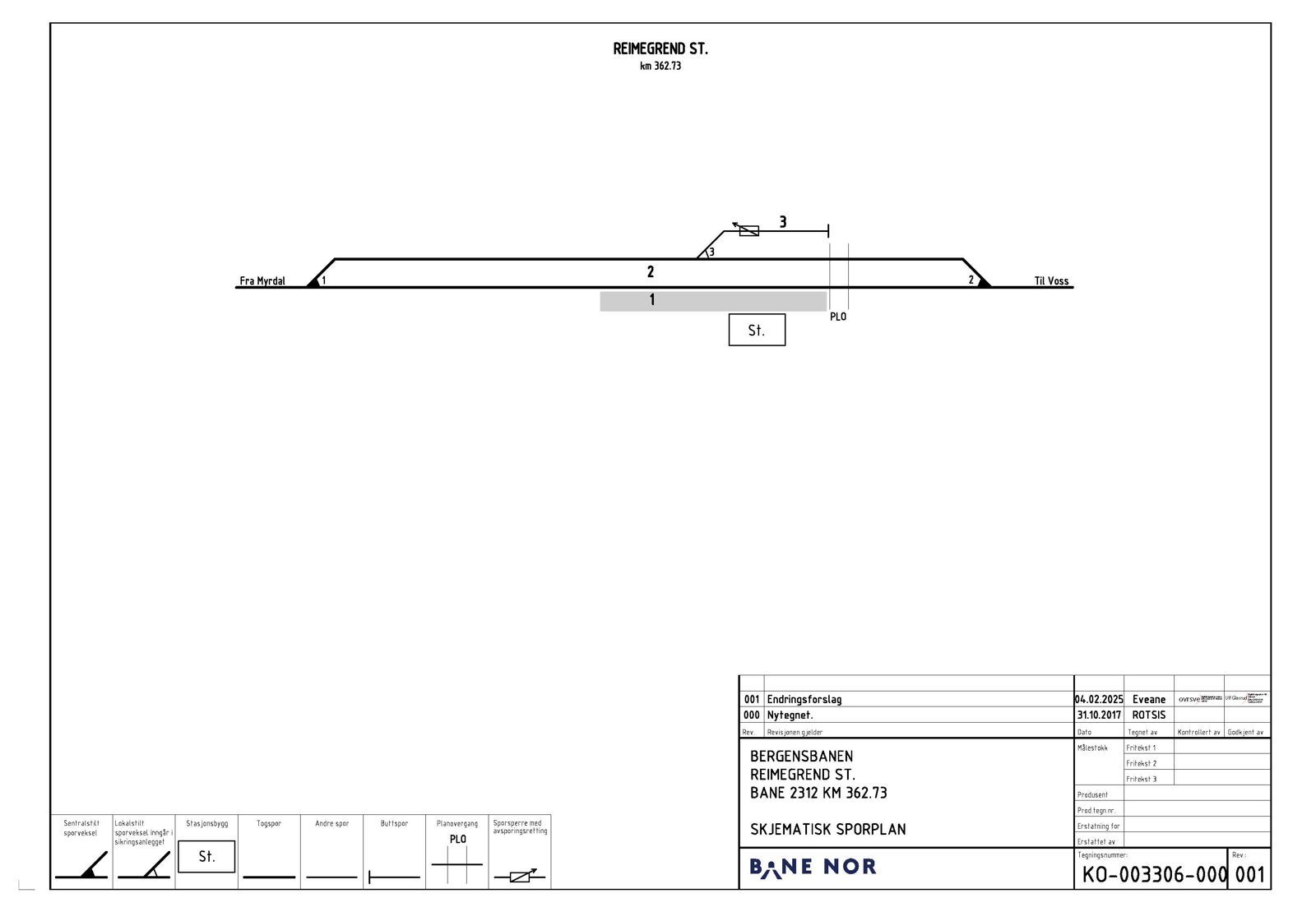 Track plan Reimegrend station