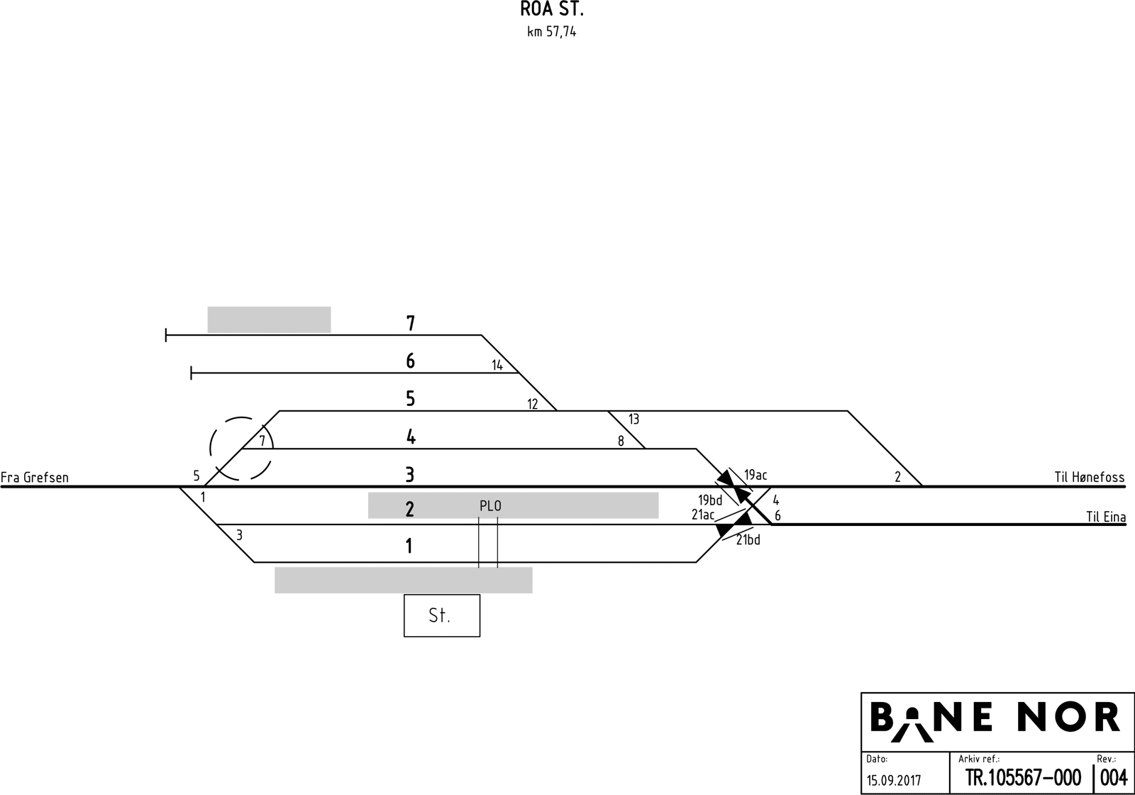 Track plan Roa station