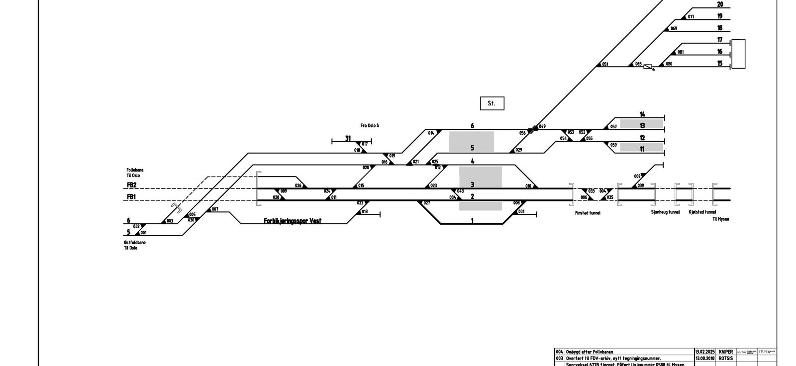 Track plan for ski station.