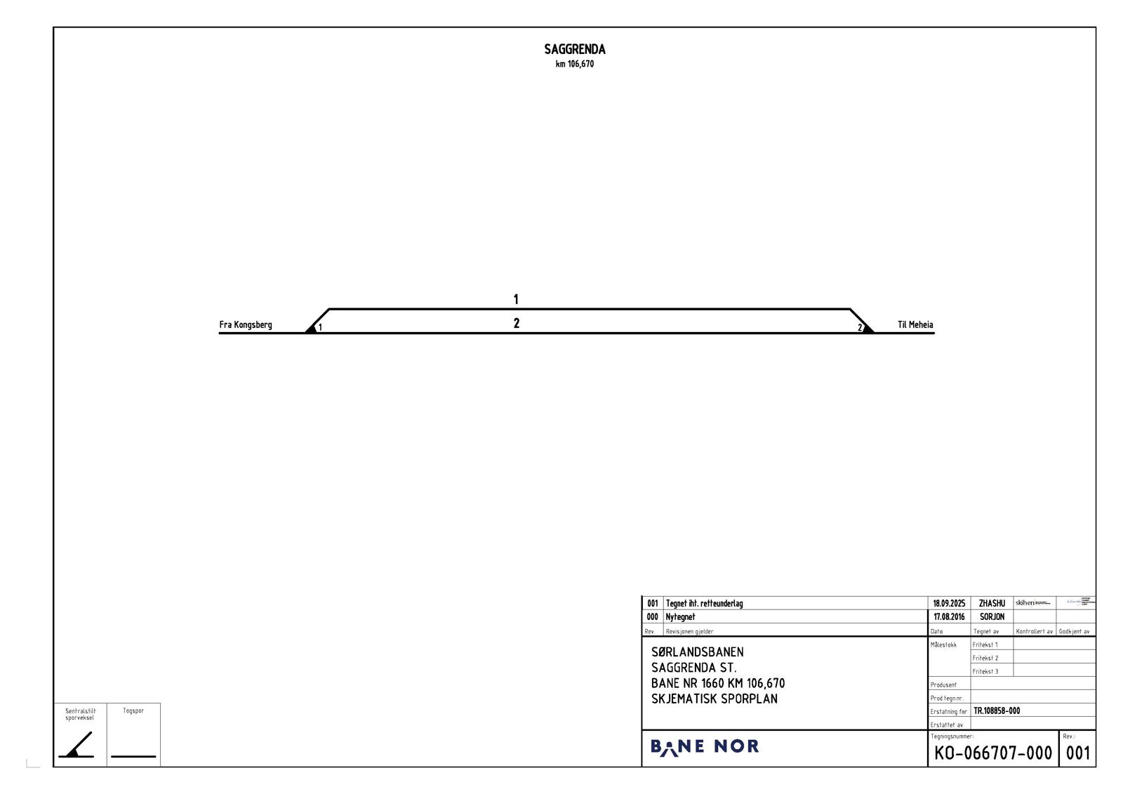 Track plan Saggrenda station