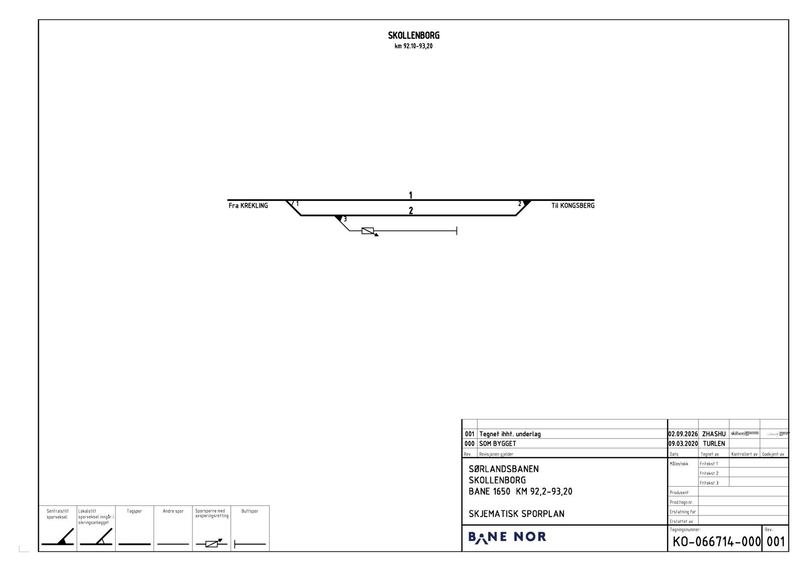 Track plan Skollenborg station