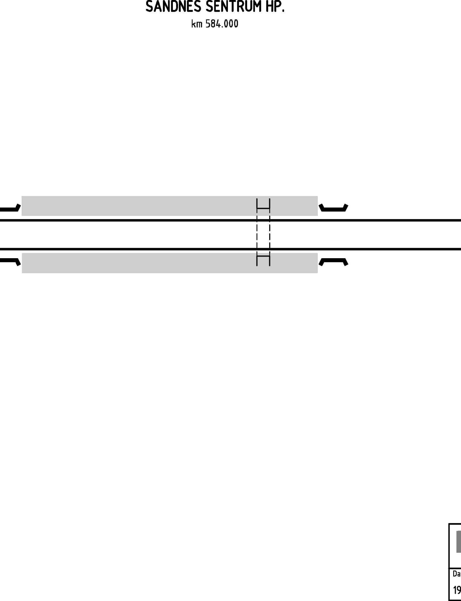 Track plan Sandnes sentrum station
