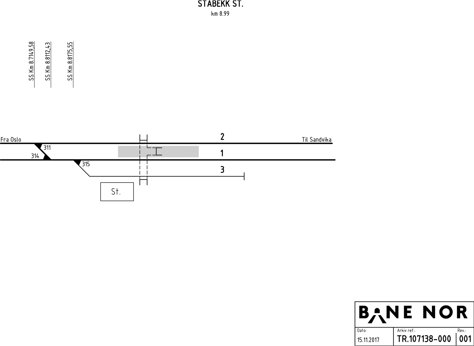 Track plan Stabekk station