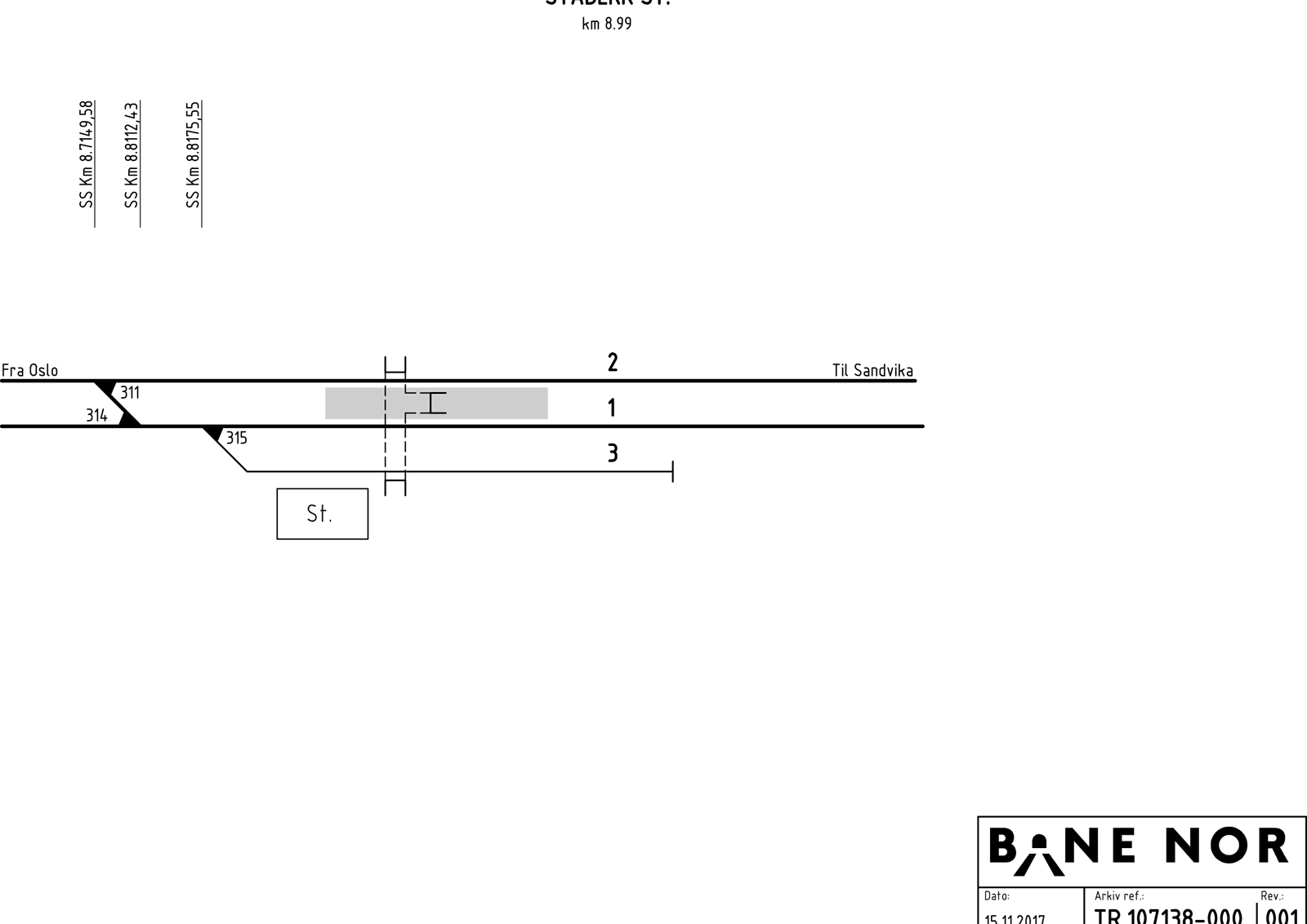 Track plan Stabekk station