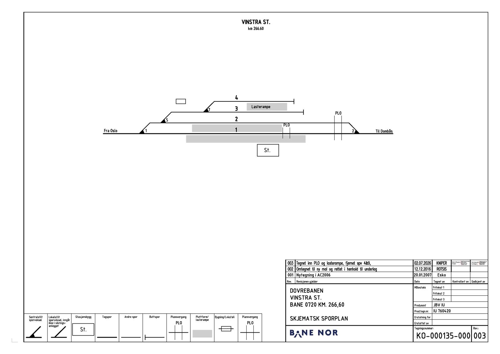 Track plan for Vinstra station