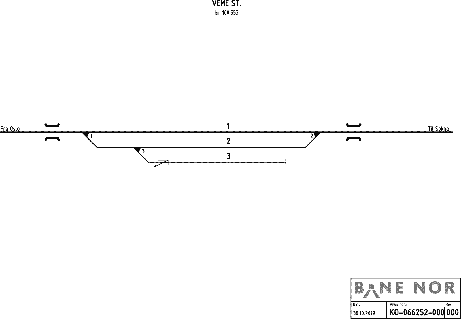 Track plan Veme station