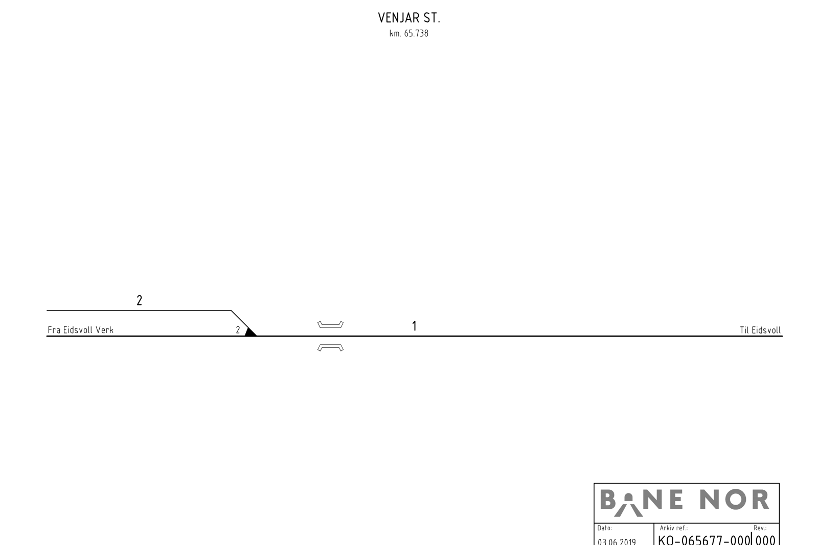 Track plan Venjar station